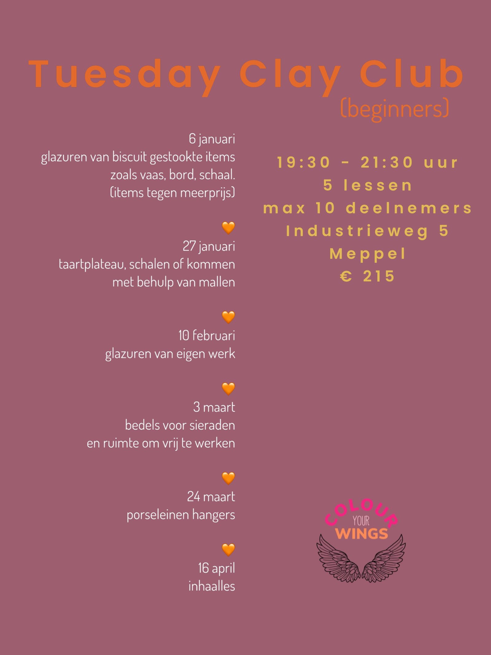 Keramiekcursus 'Tuesday Clay Club' (deel 1)